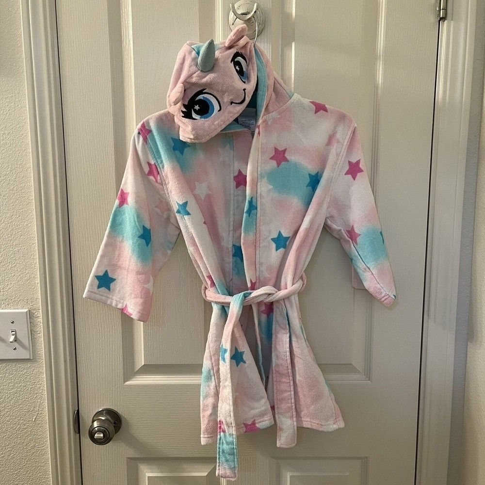Saint Eve Youth Beach Unicorn Cover Up Swim Robe Stars Girls Size M 7-8 NWT